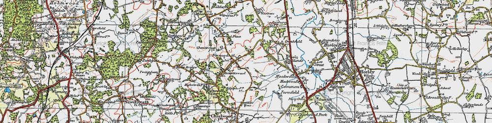Old map of Wrays in 1920