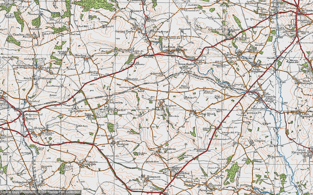 Old Map of Notgrove, 1919 in 1919