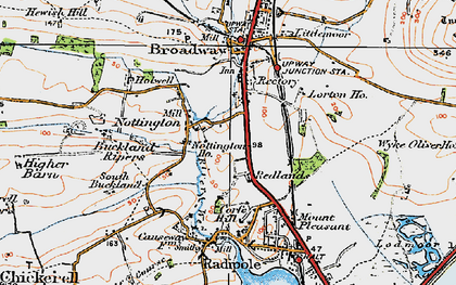 Old map of Nottington in 1919