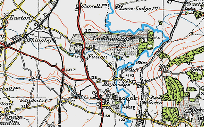 Old map of Notton in 1919