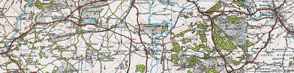 Old map of Notton in 1919