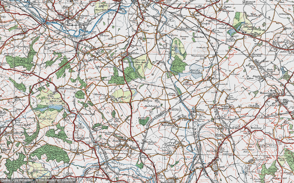 Old Map of Notton, 1924 in 1924