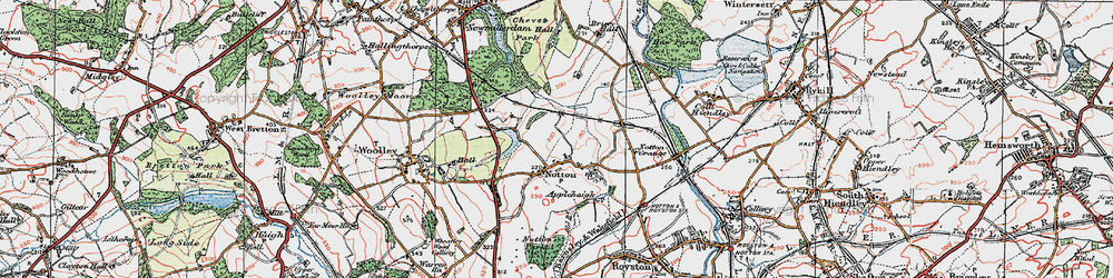 Old map of Notton in 1924