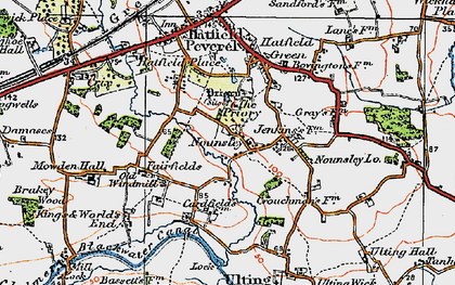 Old map of Butlers in 1921