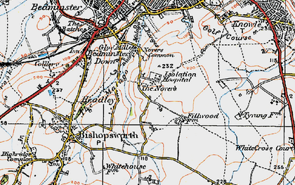 Old map of Novers Park in 1919