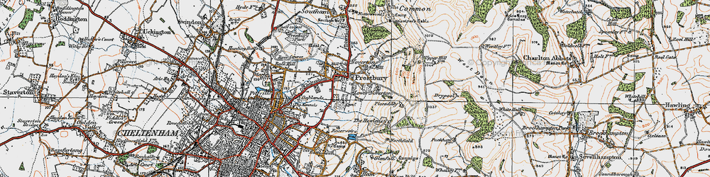Old map of Noverton in 1919
