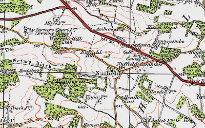 Old map of Brixton Hill in 1919