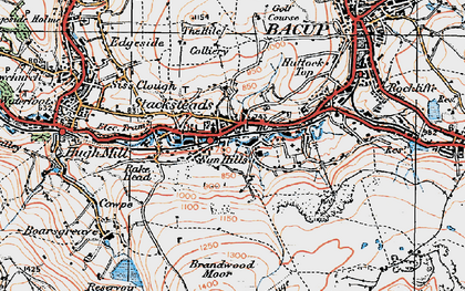 Old map of Rossendale Valley in 1924
