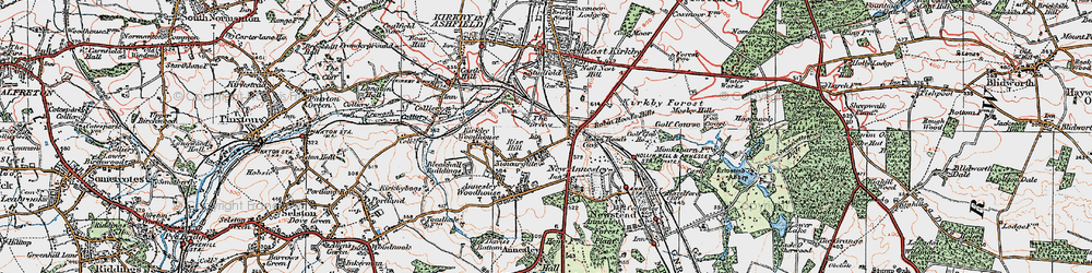 Old map of Nuncargate in 1923