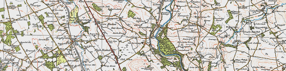 Old map of Nunclose in 1925
