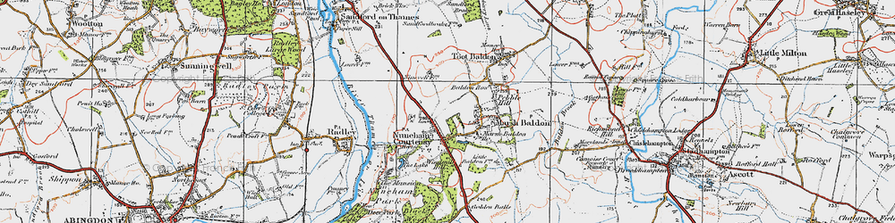 Old map of Nuneham Courtenay in 1919