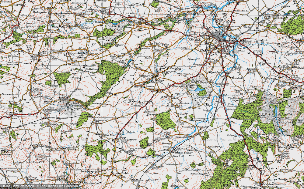 Old Map of Nunney Catch, 1919 in 1919