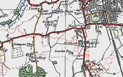 Old map of Nunsthorpe in 1923