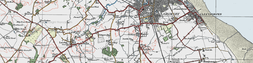 Old map of Nunsthorpe in 1923