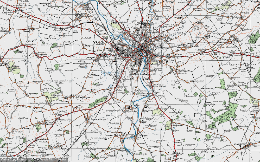Old Map of Nunthorpe, 1924 in 1924