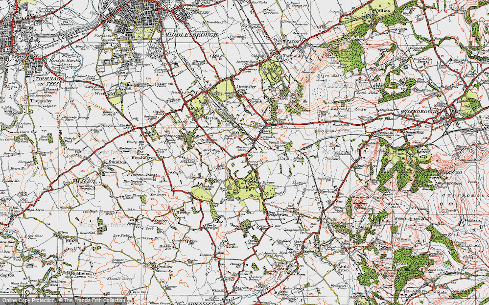 Old Map of Nunthorpe, 1925 in 1925