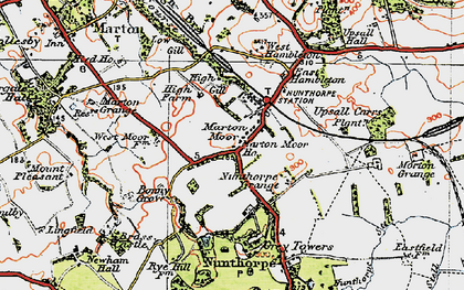 Old map of Nunthorpe in 1925