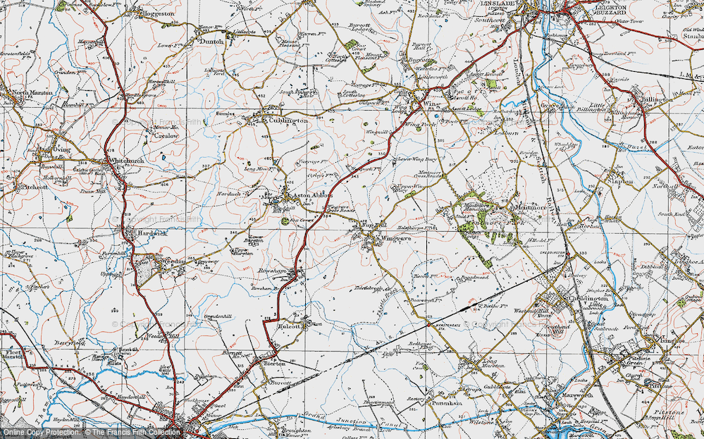 Old Map of Nup End, 1919 in 1919
