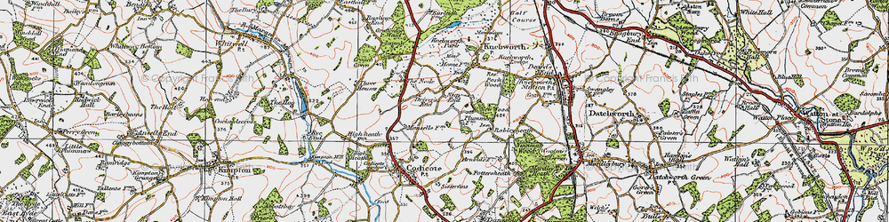 Old map of Nup End in 1920