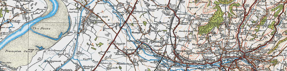 Old map of Nupend in 1919