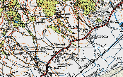 Old map of Nuppend in 1919