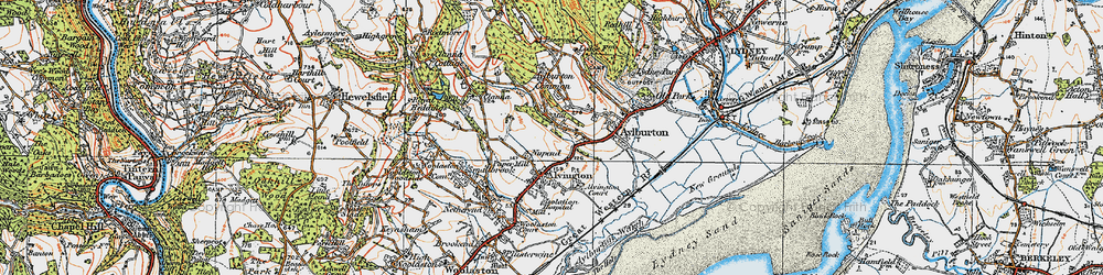 Old map of Nuppend in 1919
