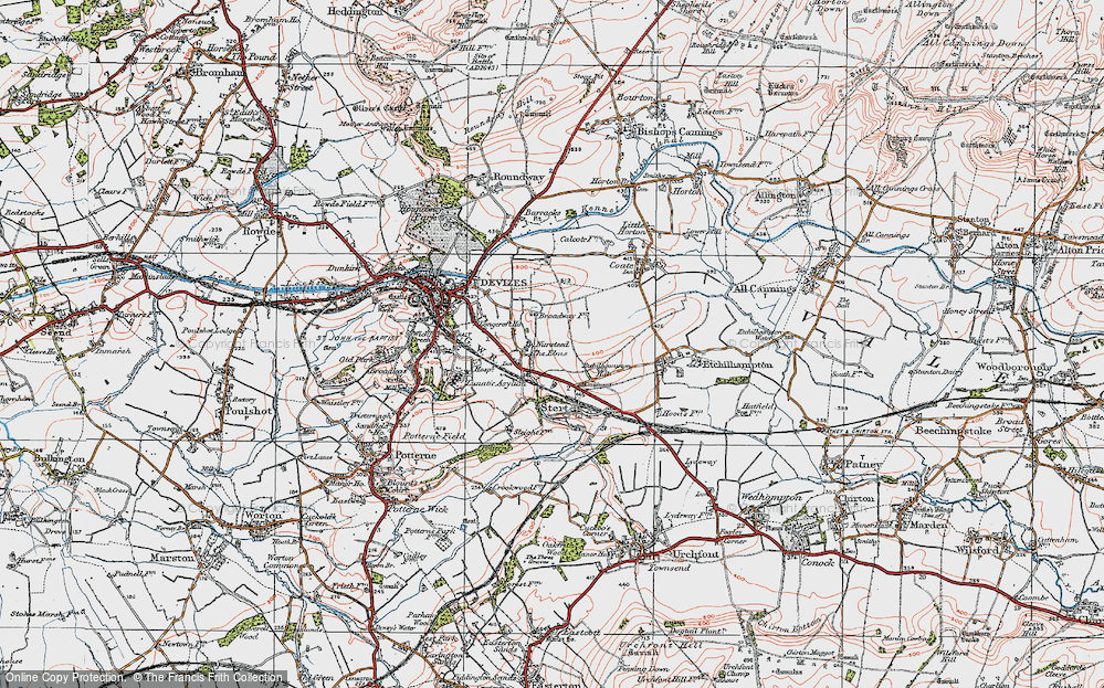 Old Map of Nursteed, 1919 in 1919