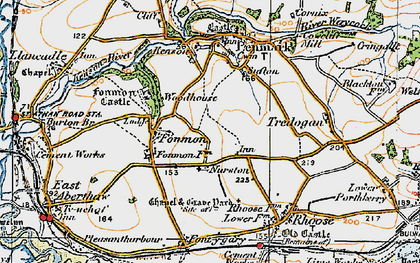 Old map of Nurston in 1922