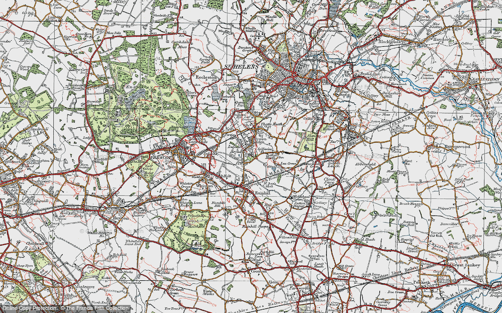Old Map of Nut Grove, 1923 in 1923