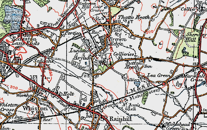 Old map of Nut Grove in 1923
