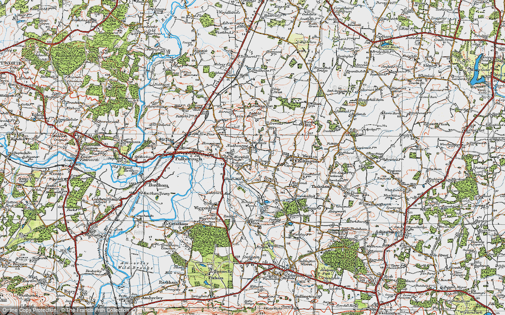 Old Map of Nutbourne Common, 1920 in 1920