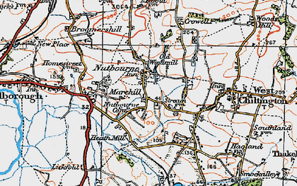 Old map of Nutbourne Common in 1920
