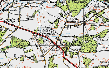 Old map of Nutburn in 1919
