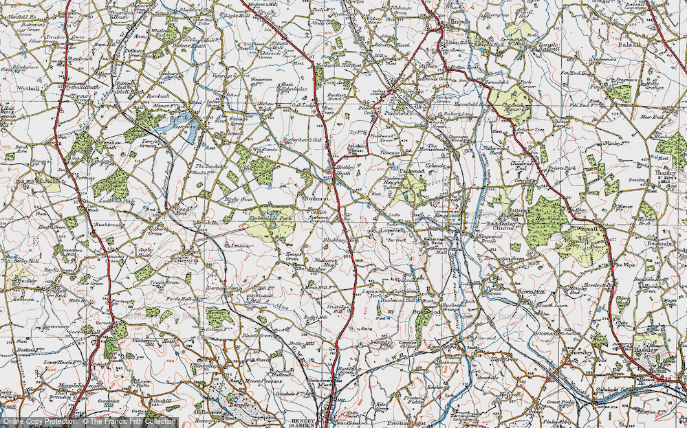 Old Map of Nuthurst, 1919 in 1919