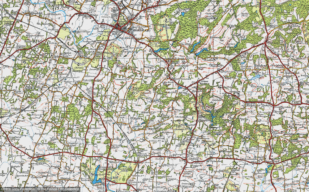Old Map of Nuthurst, 1920 in 1920