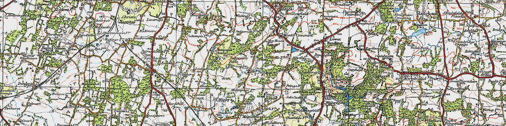 Old map of Nuthurst in 1920