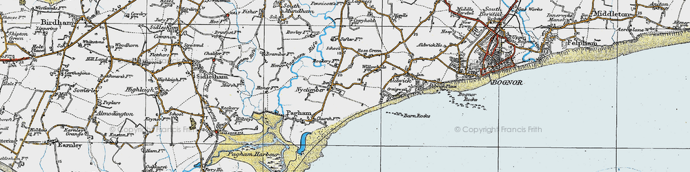Old map of Barn Rocks in 1919
