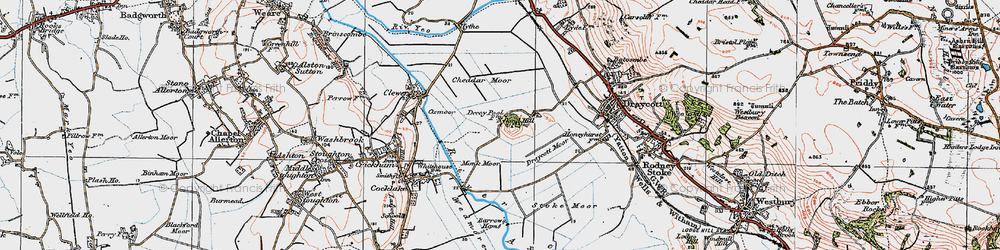 Old map of Nyland in 1919