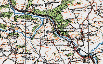 Old map of Lapfordwood Ho in 1919