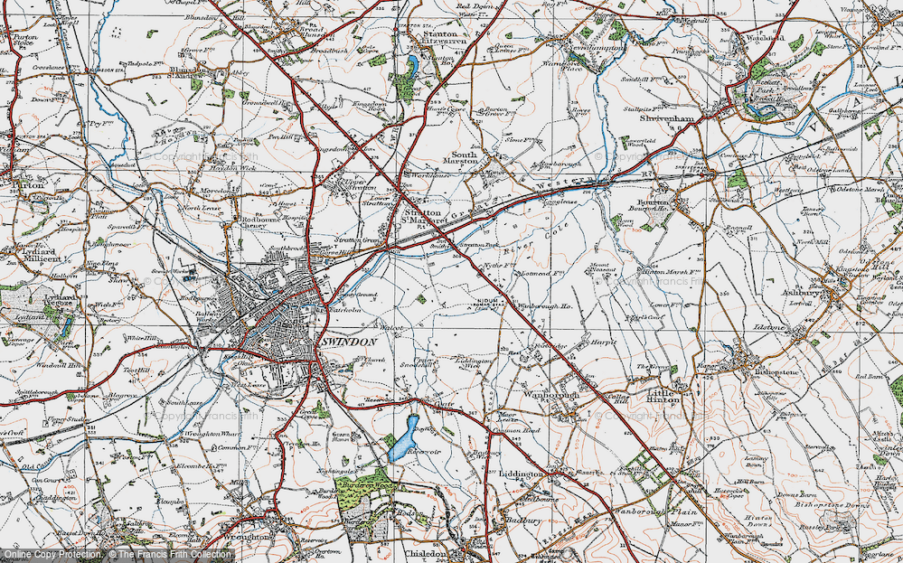 Old Map of Nythe, 1919 in 1919