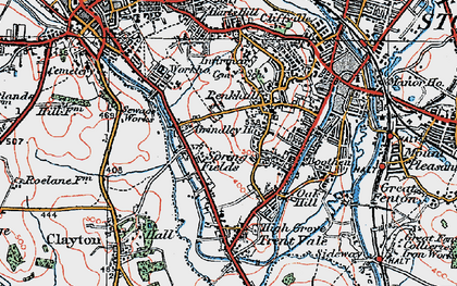 Old map of Oak Hill in 1921
