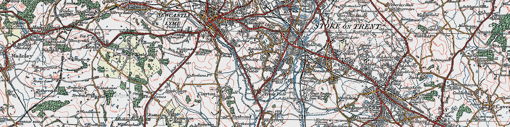 Old map of Oak Hill in 1921
