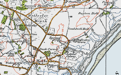 Old map of Oak Hill in 1921