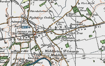 Old map of Oak Tree in 1925