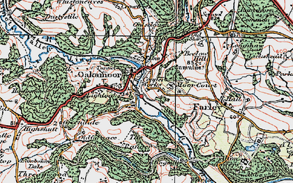 Old map of Oakamoor in 1921