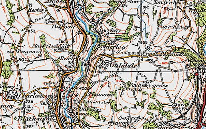 Old map of Oakdale in 1919