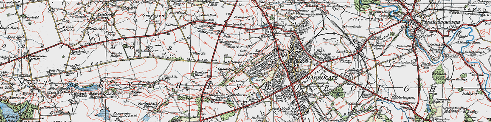 Old map of Oak Beck in 1925