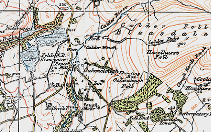 Old map of Bleasdale Moors in 1924