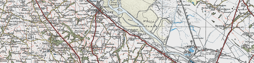 Old map of Oakenholt in 1924