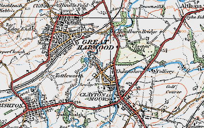 Old map of Oakenshaw in 1924